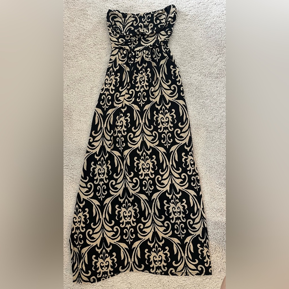 Strapless maxi dress